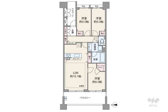 東京テラスJ棟:間取り図面