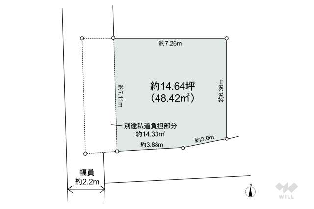 新宿区下落合3丁目 土地:間取り図面