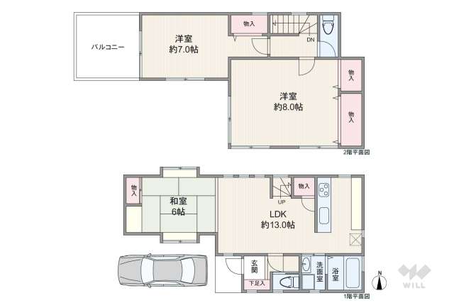 足立区六木2丁目 一戸建て:間取り図面