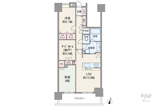 アルフェイス北千住:間取り図面