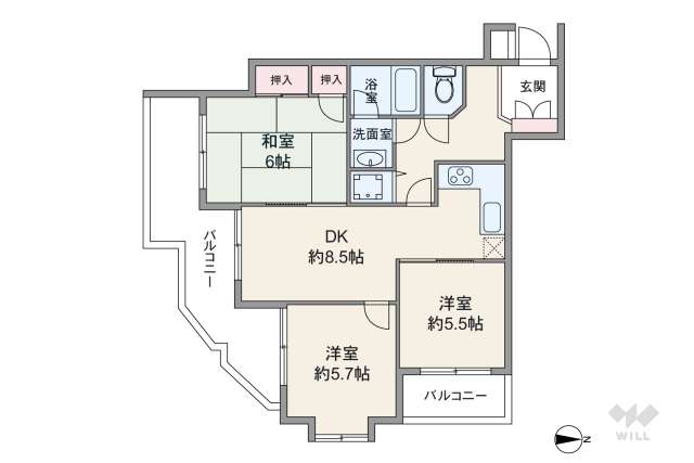 日神パレス高円寺:間取り図面