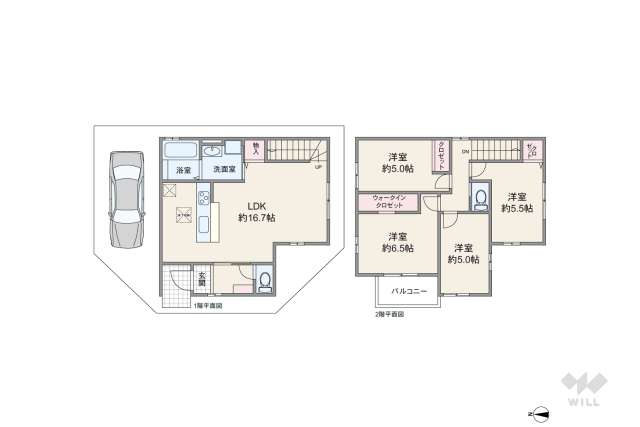 尼崎市大庄中通1丁目 一戸建て:間取り図面