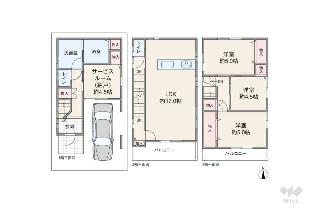 尼崎市稲葉荘1丁目 一戸建て:間取り図面