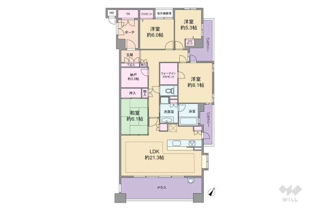 プレシアスシティ・ザ・シーズンズC棟:間取り図面