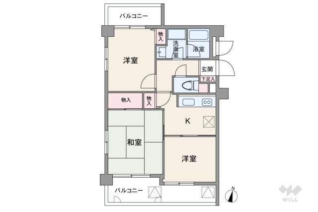 ライオンズマンション芦屋西第2:間取り図面