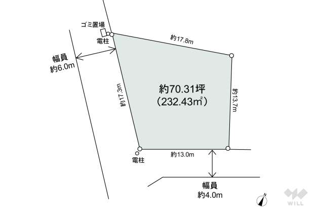 大田区東雪谷4丁目 土地:間取り図面