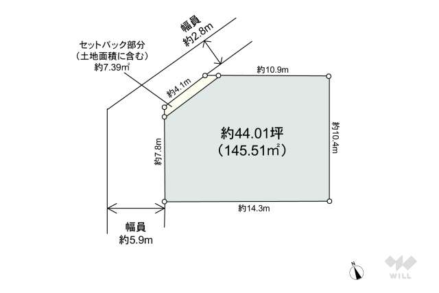 世田谷区奥沢6丁目 土地:間取り図面