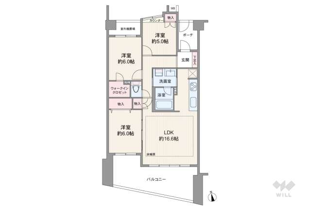 ヒルズ梶が谷姿見台:間取り図面