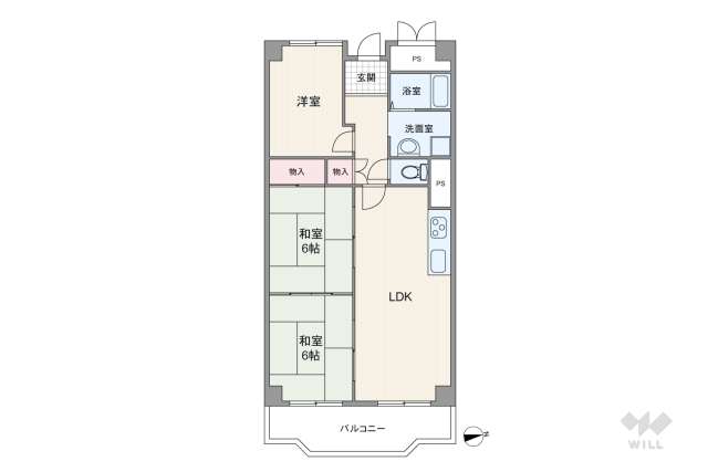 コープ野村森之宮:間取り図面