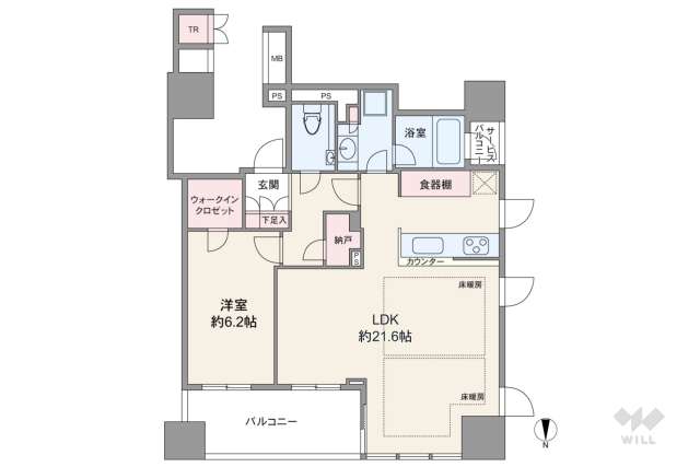 クレヴィアタワー御堂筋本町:間取り図面
