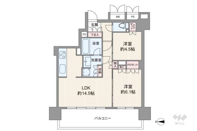 ブランズタワー御堂筋本町:間取り図面