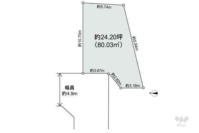 宝塚市口谷西3丁目 土地:間取り図面