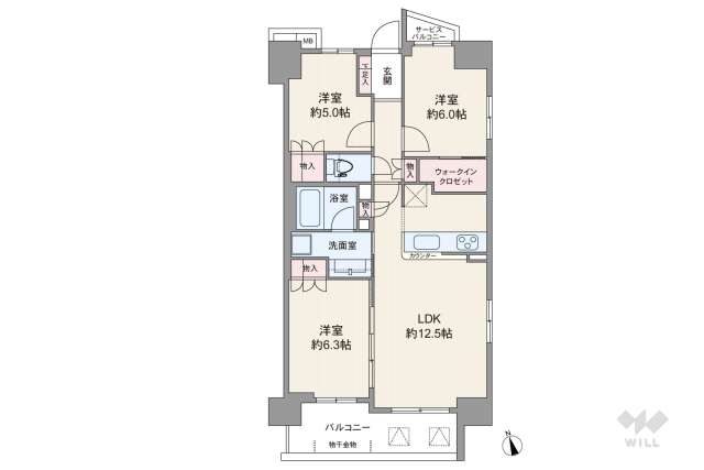 プレサンスロジェ川口元郷:間取り図面