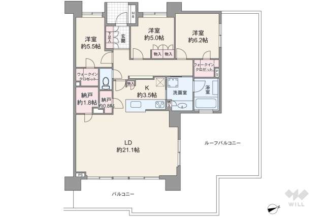 桜上水ガーデンズG棟:間取り図面