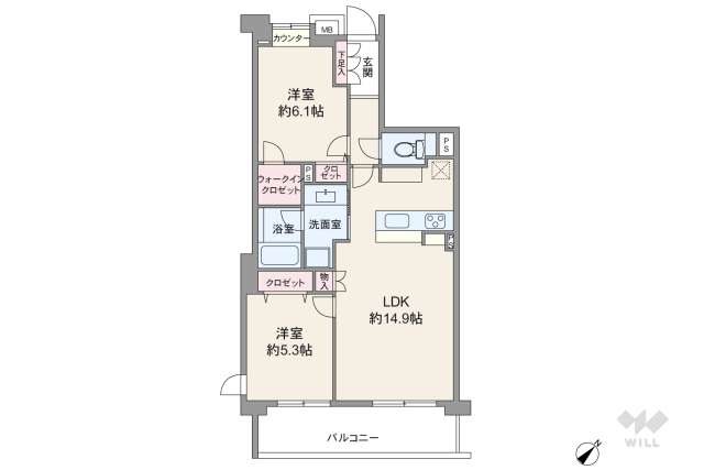 コート市ヶ谷:間取り図面