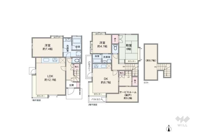 品川区旗の台6丁目 一戸建て:間取り図面