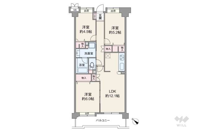 エンゼルハイム萩中公園第2:間取り図面