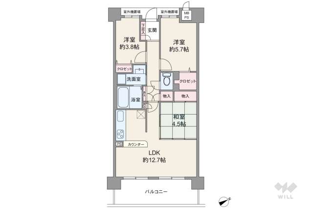 ライオンズマンション千里丘ガーデンシティ:間取り図面