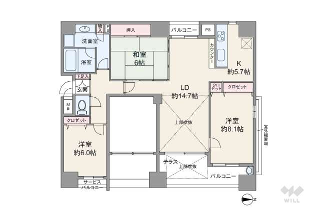 ル・グランデ北久宝寺:間取り図面