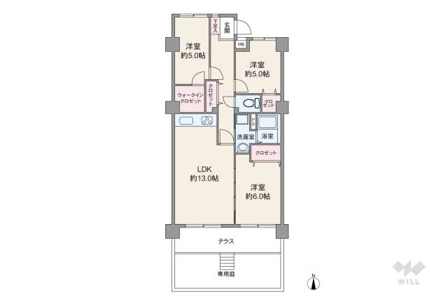 堀田サンハイツA棟:間取り図面