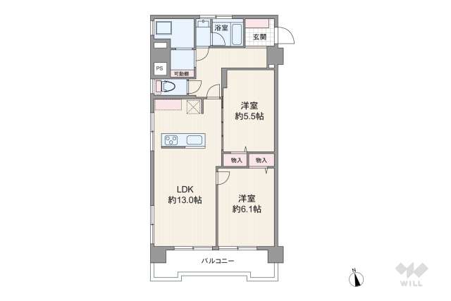 パラスト芦花公園:間取り図面