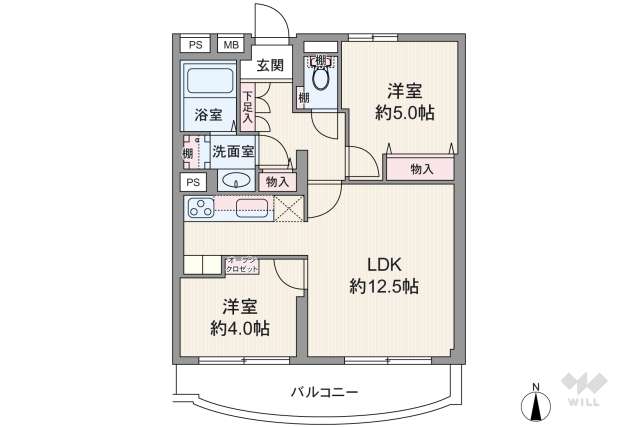 タウンハイツ砧:間取り図面