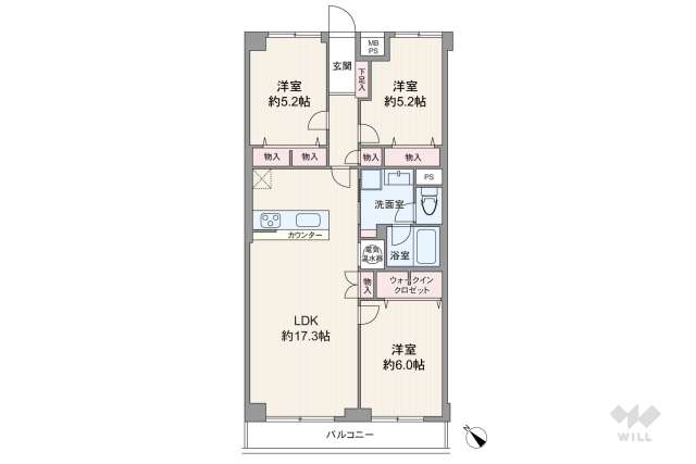 パークサイド武蔵小杉:間取り図面