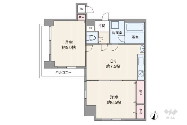 トーカン島之内キャステール:間取り図面