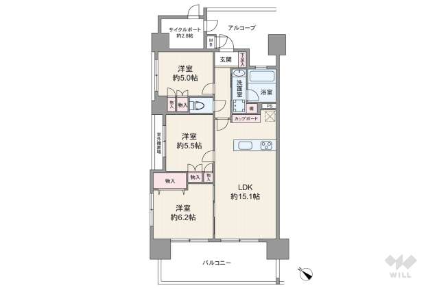 グランイーグルパークサイド大森南:間取り図面