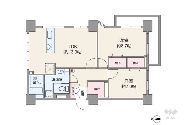 ニューハイツ中川:間取り図面