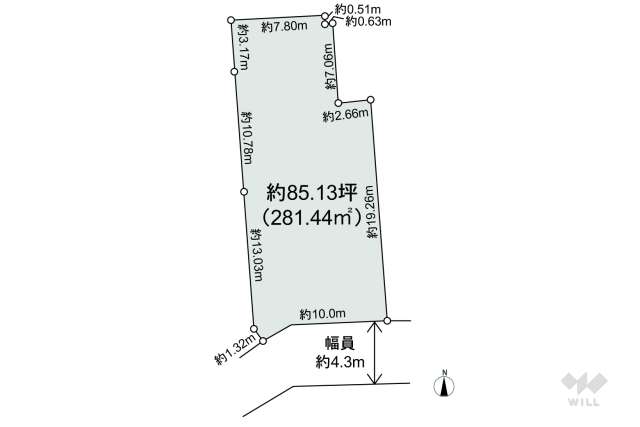 宝塚市千種1丁目 土地:間取り図面