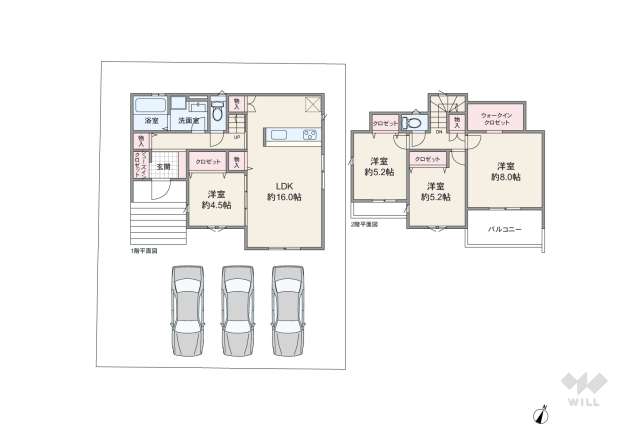 宝塚市中山五月台4丁目 一戸建て:間取り図面