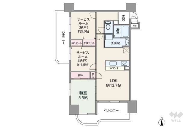 リブコート伊丹駅前:間取り図面