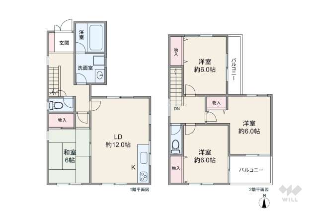 尼崎市塚口町2丁目 一戸建て:間取り図面