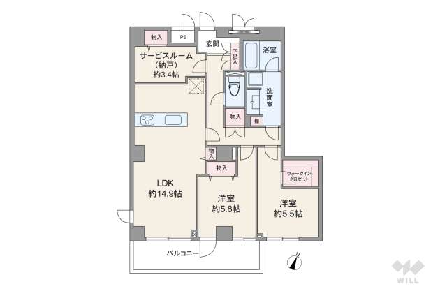 ロイヤルヴィーゼ学芸大学:間取り図面