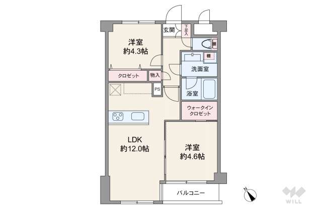 ライオンズマンション上野毛第3:間取り図面