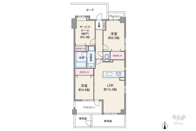 ライオンズマンション成城:間取り図面