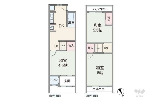 大阪市淀川区十八条3丁目 テラスハウス:間取り図面