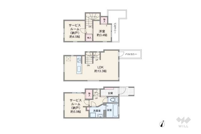 大田区田園調布南 一戸建て:間取り図面