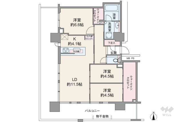 ザパークハウス中野タワー:間取り図面