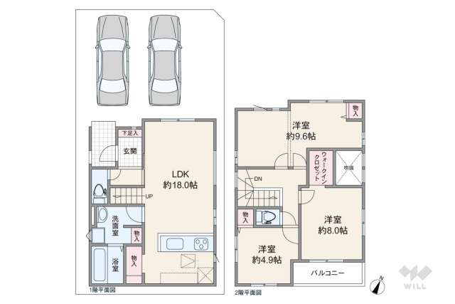 名古屋市瑞穂区白砂町2丁目 一戸建て:間取り図面