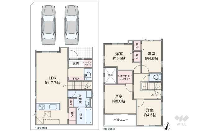 名古屋市瑞穂区白砂町2丁目 一戸建て:間取り図面