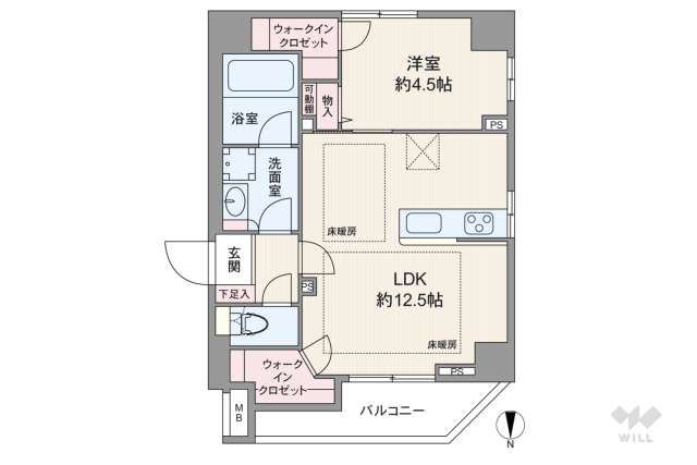 シーズクロノス蒲田ベレーザ:間取り図面
