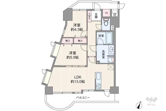 ロワール北千住:間取り図面