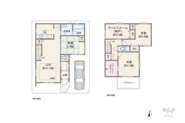 尼崎市東園田町3丁目 一戸建て:間取り図面
