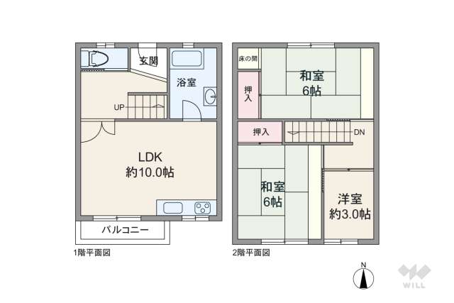 杭瀬第四団地14号棟:間取り図面