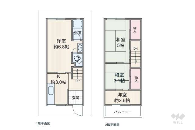 宝塚市鹿塩2丁目 一戸建て:間取り図面