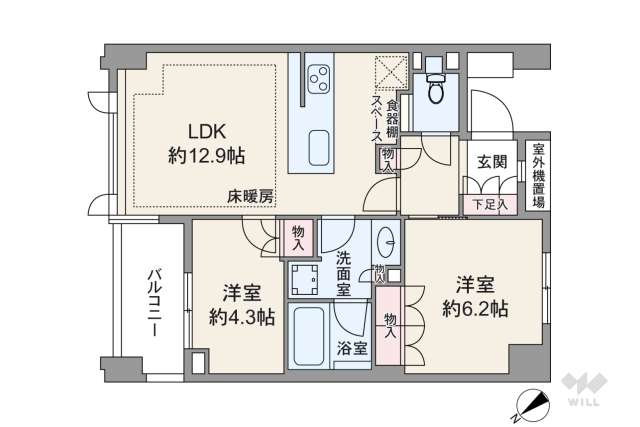 グランスイート不動前シティテラス:間取り図面