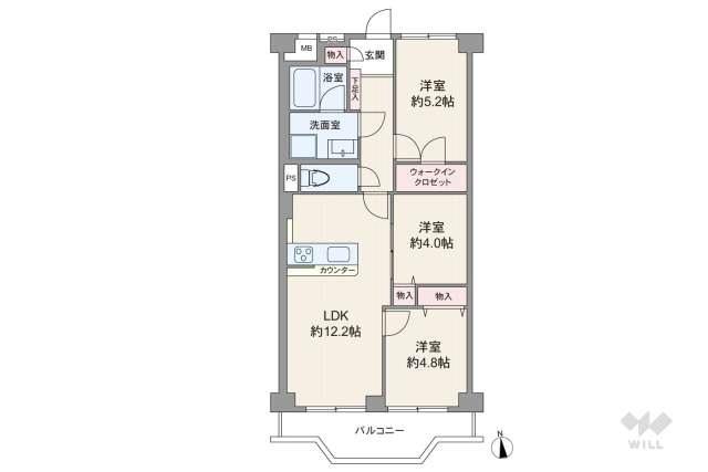 白鳥スカイマンション:間取り図面