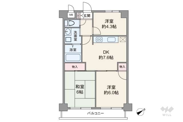 金町ハイツ（東金町4丁目）:間取り図面
